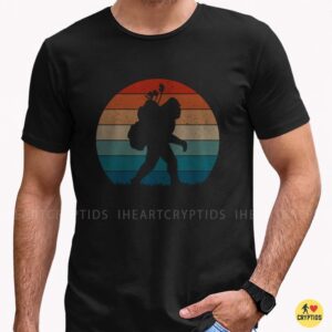 Vintage Bigfoot Hiking Sunset Retro Sasquatch T-Shirt 8 Vintage Bigfoot Hiking Sunset Retro Sasquatch Shirt