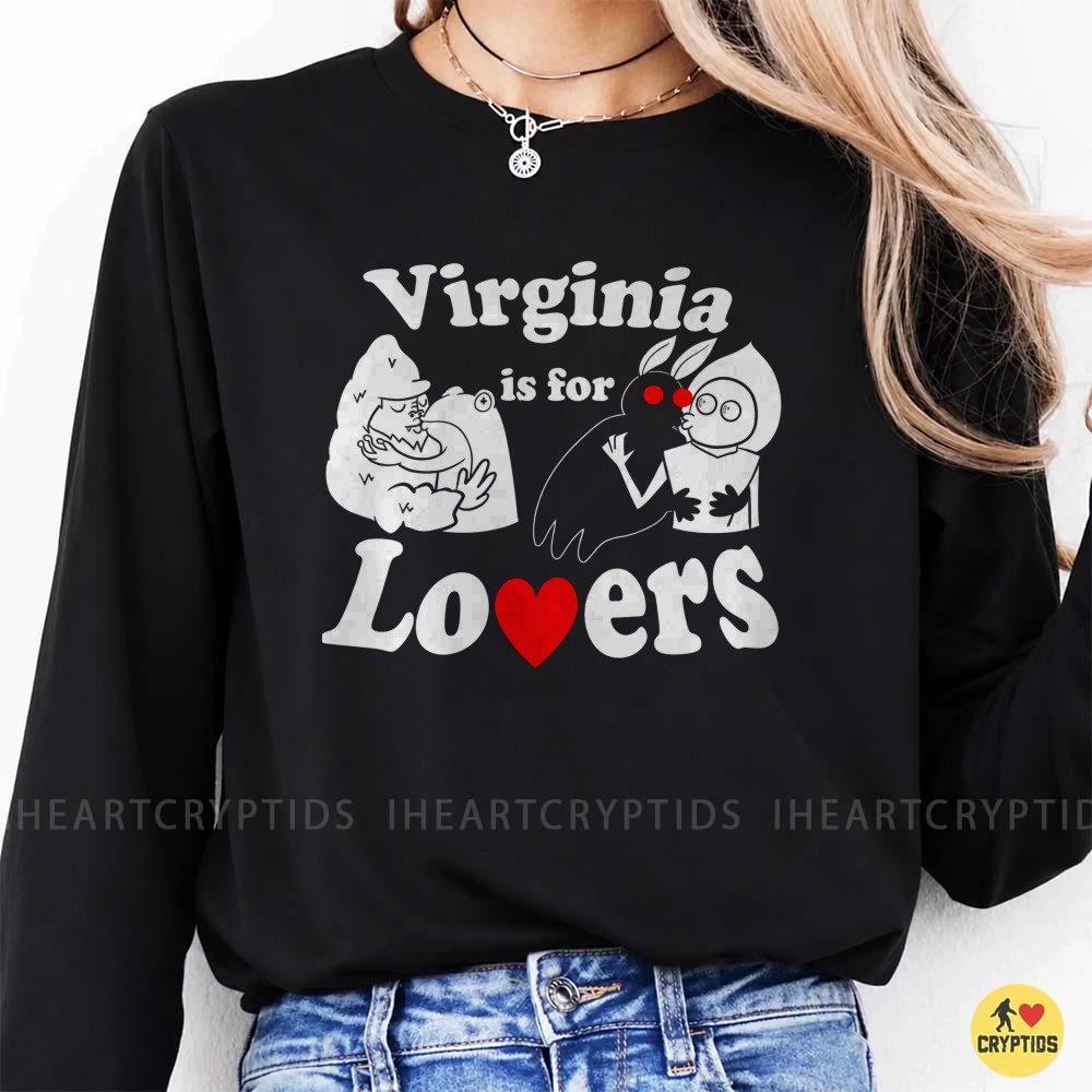 Virginia Is For Lovers Bigfoot Mothman Funny Cryptid State Pride T-Shirt 4 Virginia Is For Lovers Bigfoot Mothman Funny Shirt