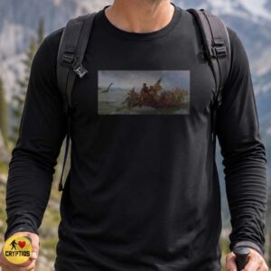 Washington Crossing the Delaware Loch Ness Monster Funny Shirt