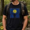 Wendigo Antler Silhouette Full Moon Dark Folk Minimalist Shirt