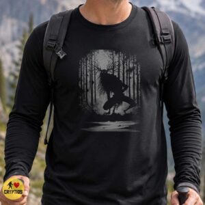 Wendigo Dark Forest Silhouette Horror Antler Cryptid Shirt