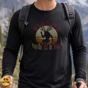 Wendigo Puts The Eat In Meat Funny Cryptid Retro Sunset T-Shirt 5 Wendigo Puts The Eat In Meat Funny Shirt