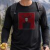 Wendigo Skull Deer Antlers Red Minimalist Horror Cryptid Shirt
