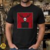 Wendigo Skull Deer Antlers Red Minimalist Horror Cryptid Shirt