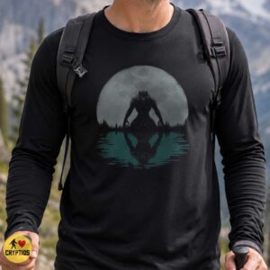 Werewolf Full Moon Reflection Dark Forest Night Horror Shirt