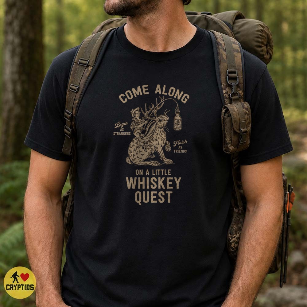 Whiskey Quest Jackalope Cowgirl Vintage Cryptid T-Shirt 3 Whiskey Quest Jackalope Cowgirl Vintage Cryptid Shirt