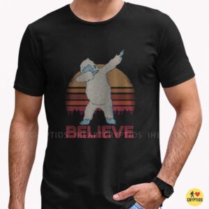 Yeti Dabbing Believe Retro Sunset Abominable Snowman Funny T-Shirt 6 Yeti Dabbing Believe Retro Sunset Abominable Snowman Funny Shirt