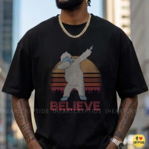 Yeti Dabbing Believe Retro Sunset Abominable Snowman Funny T-Shirt 8 Yeti Dabbing Believe Retro Sunset Abominable Snowman Funny Shirt
