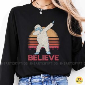 Yeti Dabbing Believe Retro Sunset Abominable Snowman Funny T-Shirt 9 Yeti Dabbing Believe Retro Sunset Abominable Snowman Funny Shirt