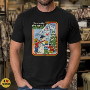 Yeti Fun in the Snow Abominable Snowman Retro Horror Kids T-Shirt 7 Yeti Fun in the Snow Abominable Snowman Retro Horror Kids Shirt
