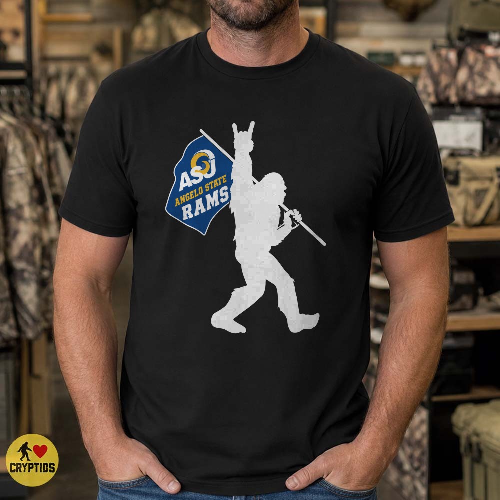 Angelo State Rams Bigfoot T-Shirt, ASU Alumni Sasquatch Gift 3 Angelo State Rams Bigfoot Shirt