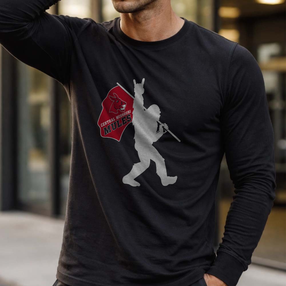 Central Missouri Mules Bigfoot Rock & Roll T-Shirt, UCM Alumni Fan Gift 1 Central Missouri Mules Bigfoot Rock & Roll Shirt