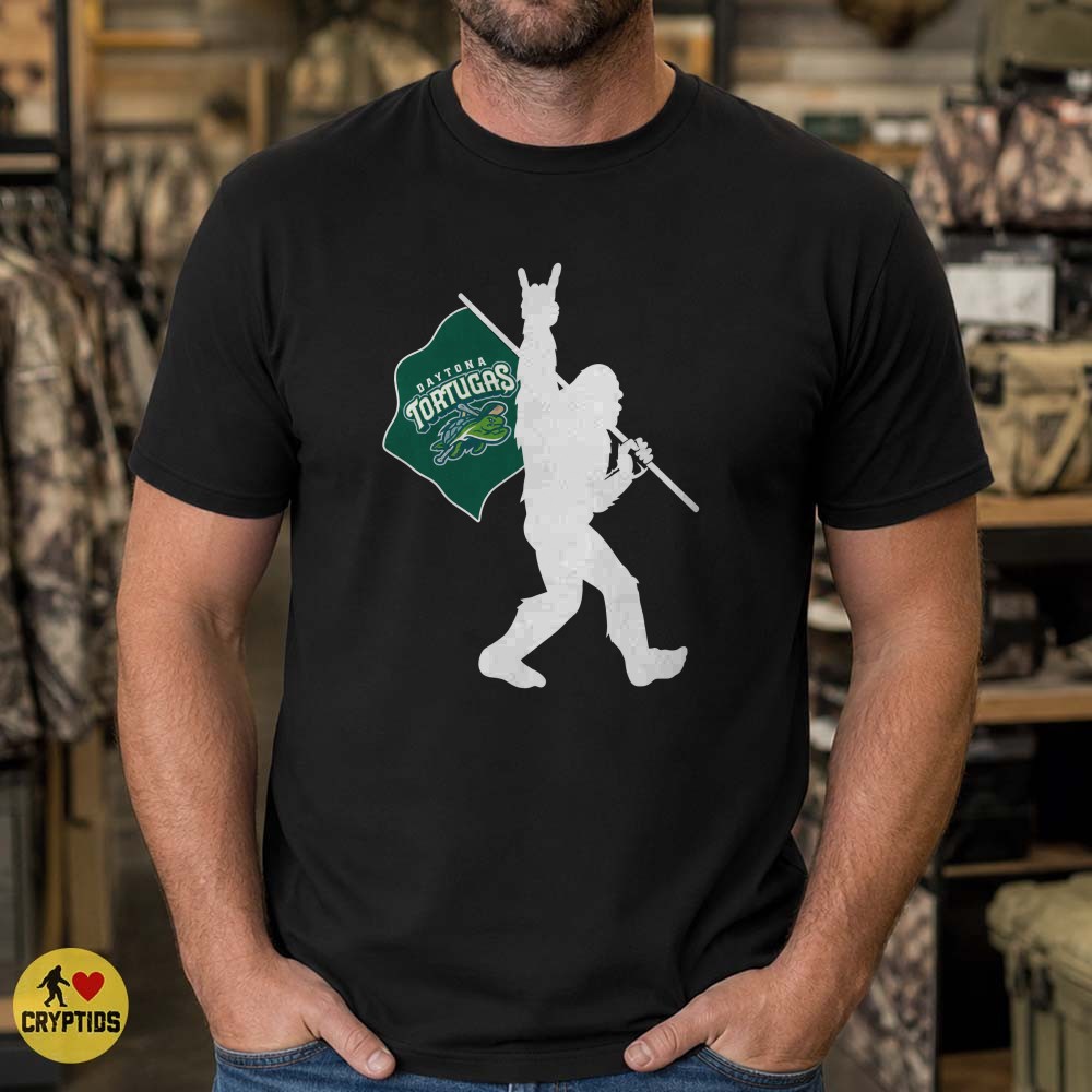 Daytona Tortugas Bigfoot Rock & Roll Flag T-Shirt, MiLB Fan Gift 2 Daytona Tortugas Bigfoot Rock & Roll Flag Shirt
