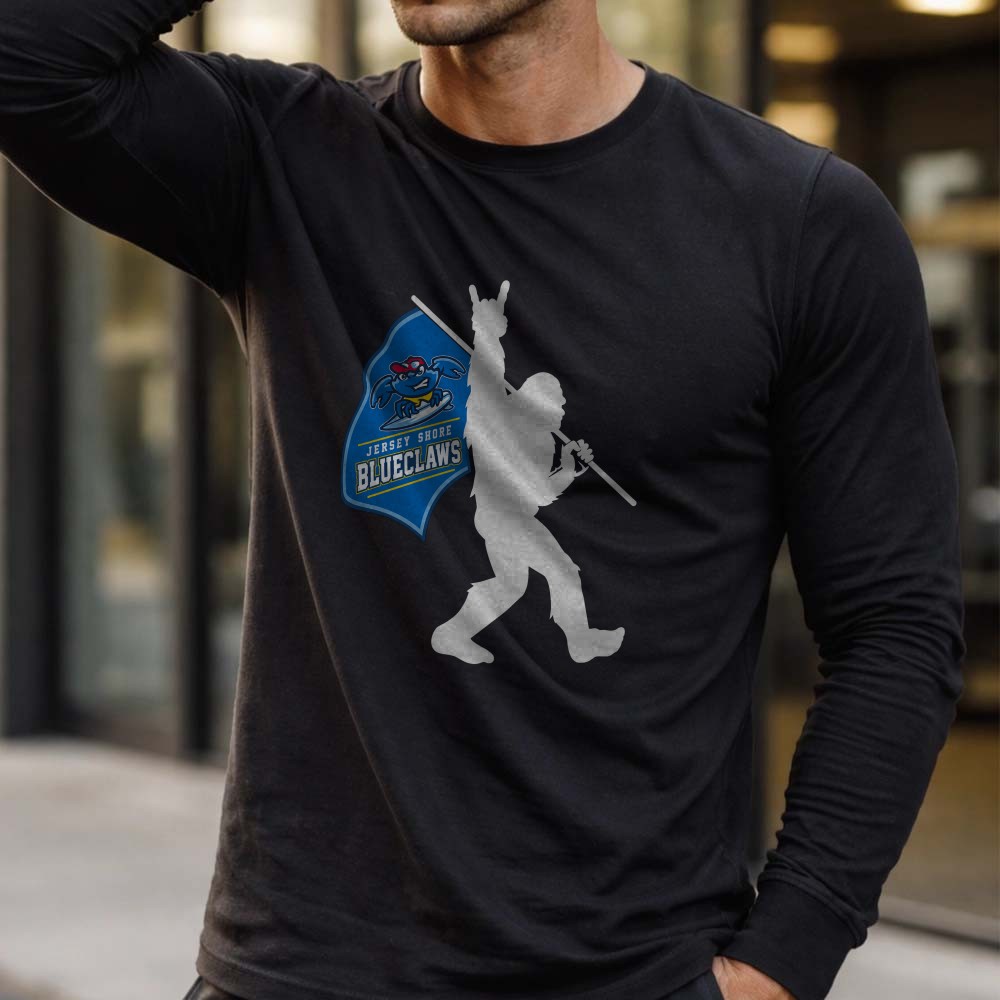 Jersey Shore BlueClaws Bigfoot Rock & Roll T-Shirt, Baseball Fan Gift 1 Jersey Shore BlueClaws Bigfoot Rock & Roll Shirt