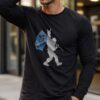 Johns Hopkins Blue Jays Bigfoot Sasquatch Flag T-Shirt, JHU Fan Gift 6 Johns Hopkins Blue Jays Bigfoot Sasquatch Flag Shirt