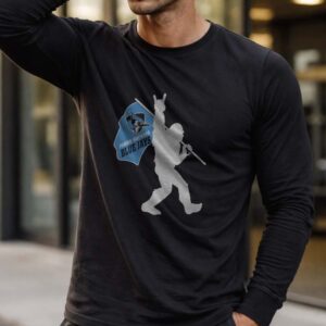 Johns Hopkins Blue Jays Bigfoot Sasquatch Flag Shirt