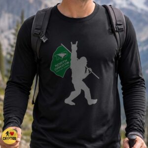 North Dakota Fighting Hawks Bigfoot Rock Hand Shirt