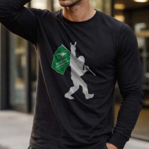 North Dakota Fighting Hawks Bigfoot Rock Hand T-Shirt, UND Alumni Fan Gift 5 North Dakota Fighting Hawks Bigfoot Rock Hand Shirt