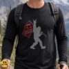 SUNY Cortland Red Dragons Bigfoot Rock Hand T-Shirt, Cortland Alumni Gift 7 SUNY Cortland Red Dragons Bigfoot Rock Hand Shirt