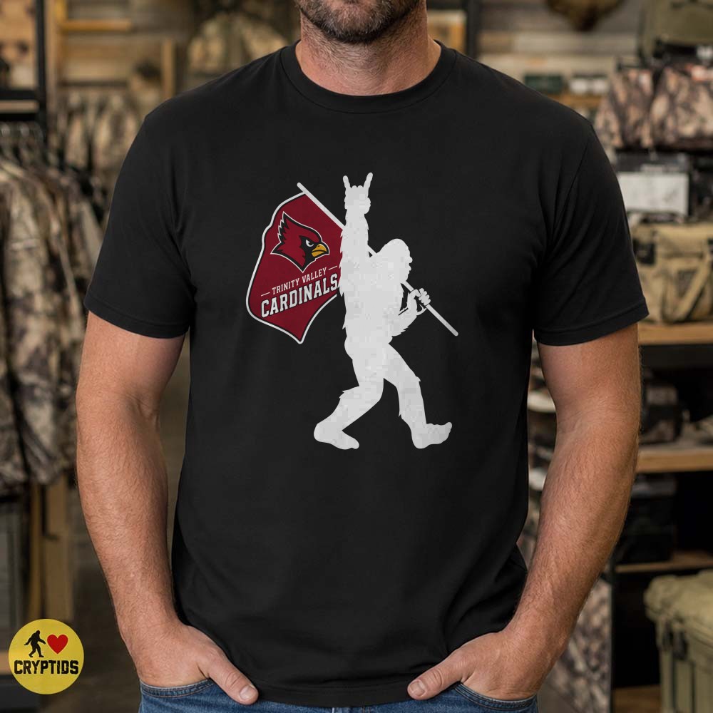 Trinity Valley Cardinals Bigfoot Rock & Roll T-Shirt, TVCC Fan Gift 1 Trinity Valley Cardinals Bigfoot Rock & Roll Shirt