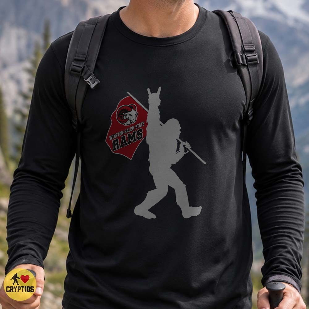 Winston-Salem State Rams Bigfoot Flag T-Shirt, WSSU HBCU Alumni Gift 3 Winston-Salem State Rams Bigfoot Flag Shirt