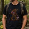 Wisconsin Badgers Bigfoot Turkey T-Shirt, Thanksgiving College Fan Gift 7 Wisconsin Badgers Bigfoot Turkey Shirt