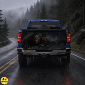 Bigfoot Tailgate Wrap, Sasquatch Pickup Truck Vinyl Wrap Car Decor (3)