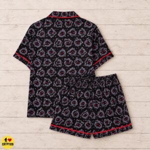 Mothman Pajama Set, Cute Cryptid Sleepwear, Spooky Button Up Shorts Set 5 Mothman Pajama Set, Cute Cryptid Sleepwear, Spooky Button Up Shorts Set (2)