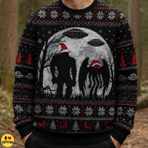 Bigfoot Mothman & UFO Ugly Christmas