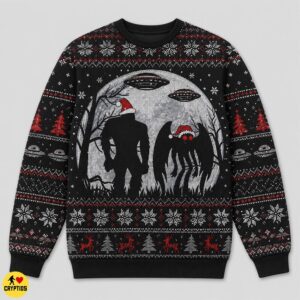 Bigfoot Mothman & UFO Ugly Christmas