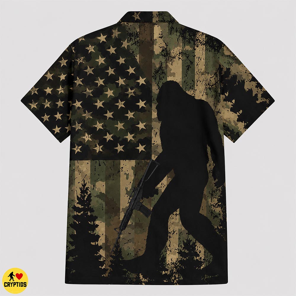 Bigfoot Rifle Owner Hawaiian Shirt – AR15 Camo American Flag Shirt 3 Bigfoot Rifle Owner Hawaiian Shirt – AR15 Camo American Flag Shirt