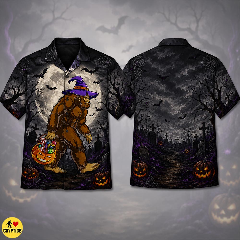 Bigfoot Witch Halloween Hawaiian Shirt Trick or Treat 1 Bigfoot Witch Halloween Hawaiian Shirt Trick or Treat
