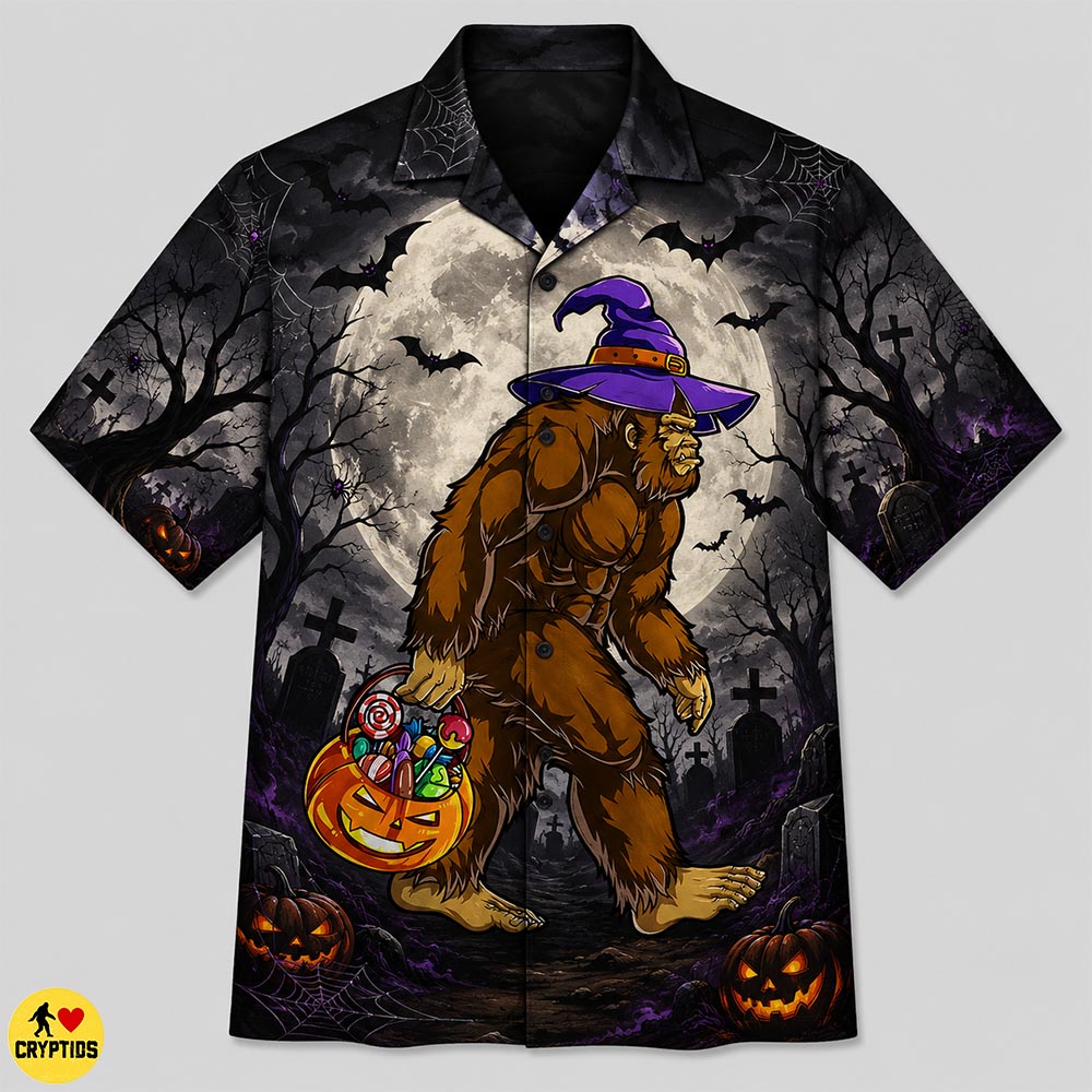 Bigfoot Witch Halloween Hawaiian Shirt Trick or Treat 2 Bigfoot Witch Halloween Hawaiian Shirt Trick or Treat