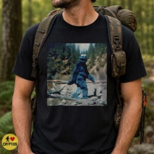Cookie Monster Bigfoot Shirt, Funny Patterson Gimlin Cryptid Parody Shirt