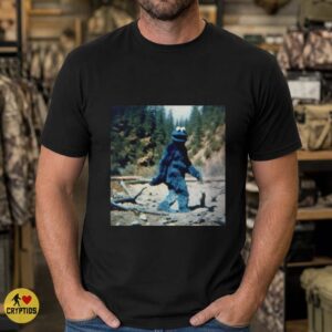 Cookie Monster Bigfoot Shirt, Funny Patterson Gimlin Cryptid Parody Shirt