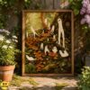 Cottagecore Fresno Nightcrawler Wall Art, Cute
