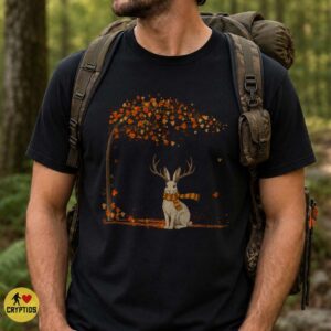 Cozy Jackalope Fall Antler Rabbit Cryptid Shirt
