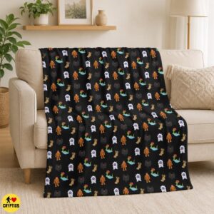 Cute Cryptid Blanket – Bigfoot, Yeti,