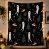 Cute Fresno Nightcrawler Christmas Blanket Colorful Festive Pattern Cryptid Throw 9 Cute Fresno Nightcrawler Christmas Blanket Colorful