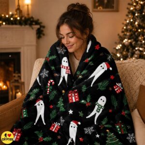 Cute Fresno Nightcrawler Christmas Blanket Colorful
