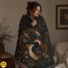 Folklore Fox Couple Blanket Dark Cottacoge