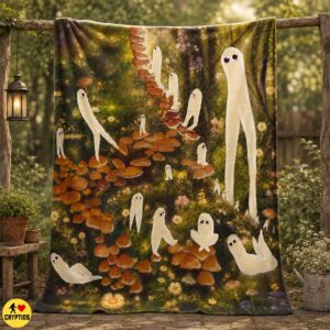 Fresno Nightcrawler Blanket Fairycore Mushroom Forest