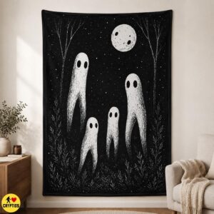 Fresno Nightcrawler Family Blanket Minimalist Black