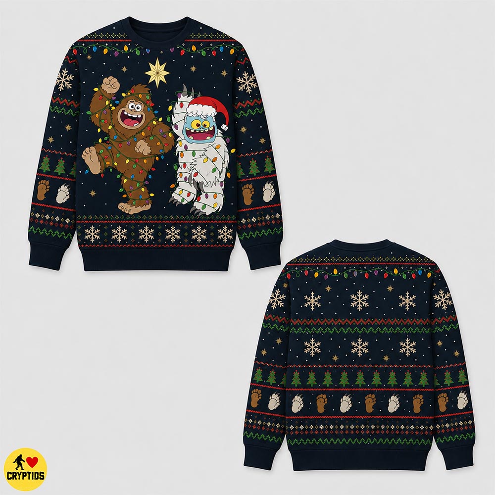 Funny Bigfoot & Yeti Ugly Christmas Sweatshirt & Hoodie 1 Funny Bigfoot & Yeti Ugly Christmas