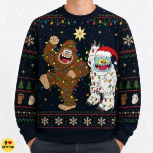 Funny Bigfoot & Yeti Ugly Christmas Sweatshirt & Hoodie 6 Funny Bigfoot & Yeti Ugly Christmas