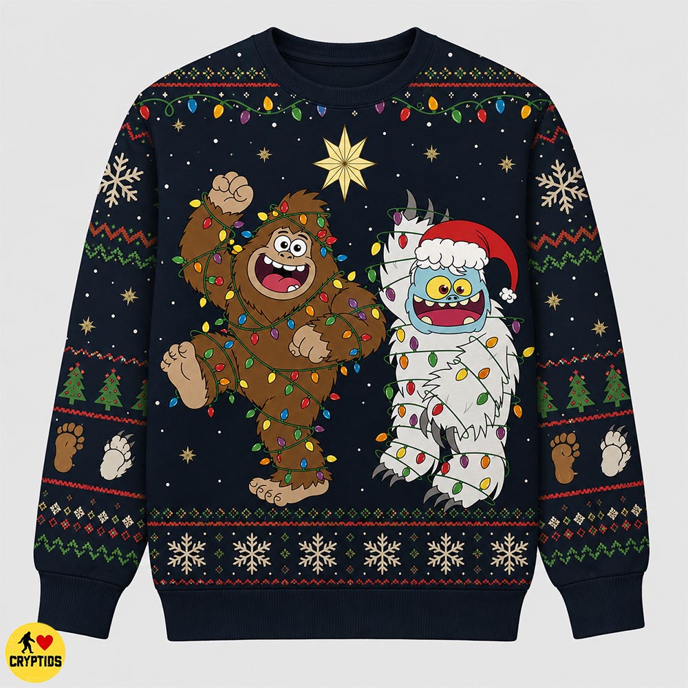 Funny Bigfoot & Yeti Ugly Christmas Sweatshirt & Hoodie 4 Funny Bigfoot & Yeti Ugly Christmas