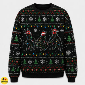 Funny Dancing Mothman Ugly Christmas Sweatshirt