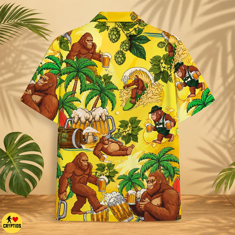 Funny Tropical Bigfoot Beer Hawaiian Shirt Party 2 Funny Tropical Bigfoot Beer Hawaiian Shirt Party