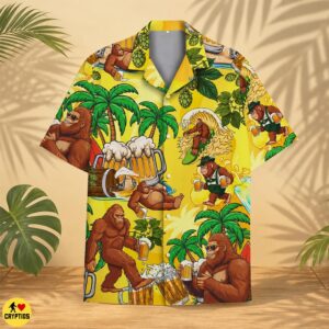 Funny Tropical Bigfoot Beer Hawaiian Shirt Party 6 Funny Tropical Bigfoot Beer Hawaiian Shirt Party