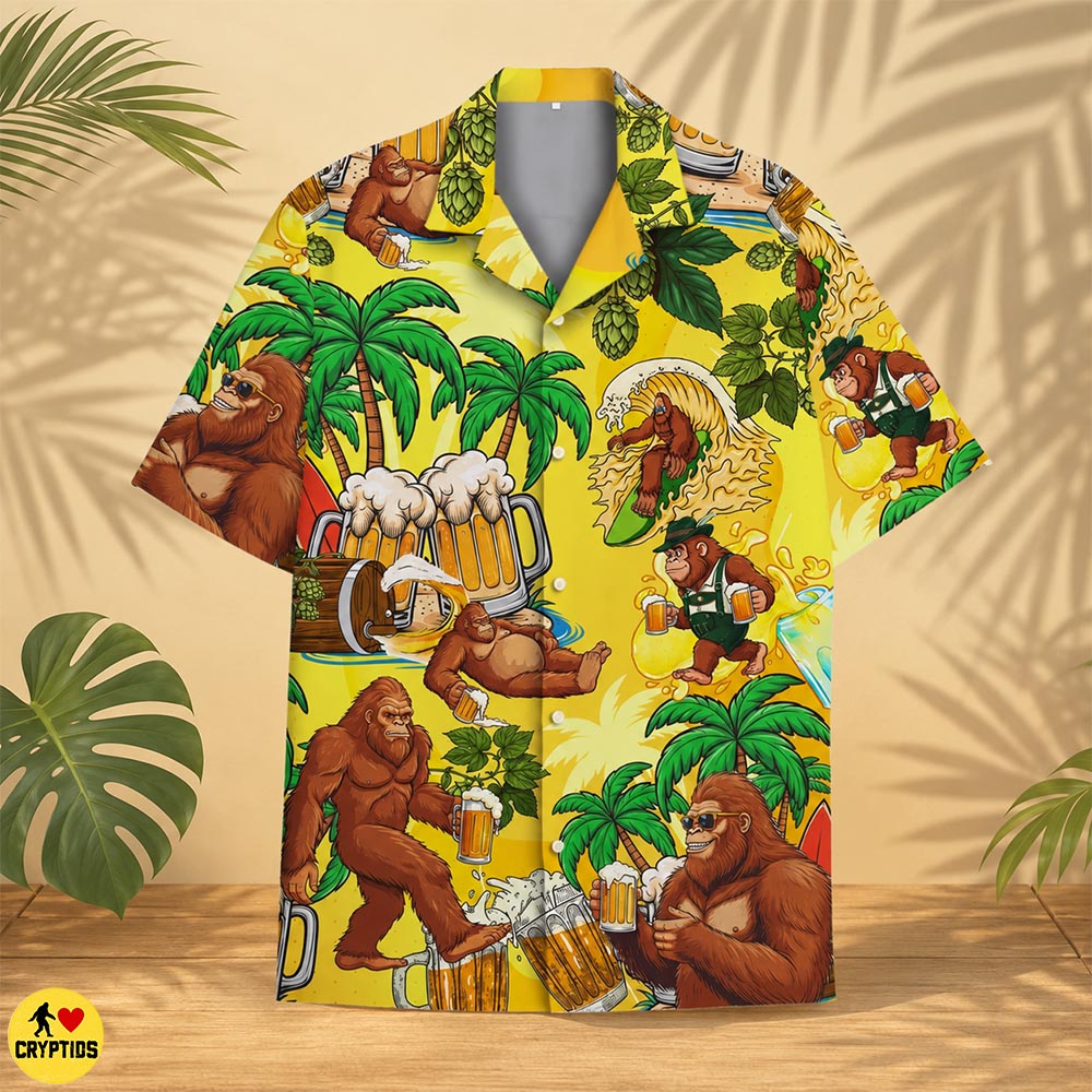 Funny Tropical Bigfoot Beer Hawaiian Shirt Party 3 Funny Tropical Bigfoot Beer Hawaiian Shirt Party